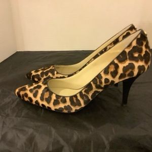 Michael Kors leopard print 9 1/2 3 inch heel